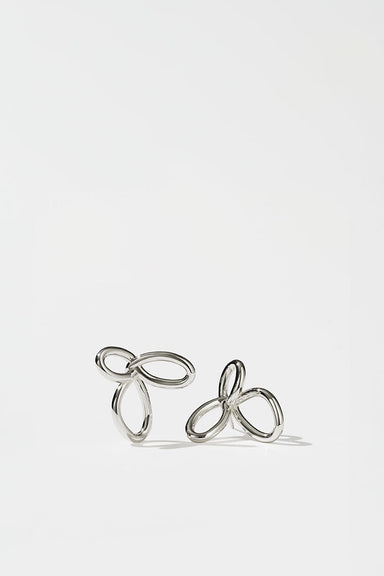 Flower Earrings Medium - Sterling Silver