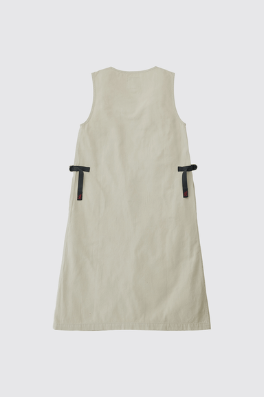 Canvas Mid Length Dress - Dusty Greige