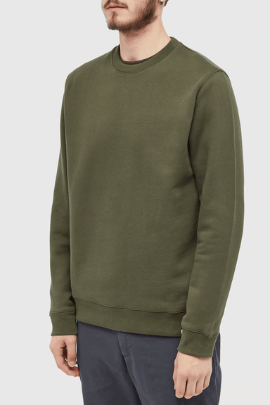 Vagn Slim Organic Sweatshirt - Army Green