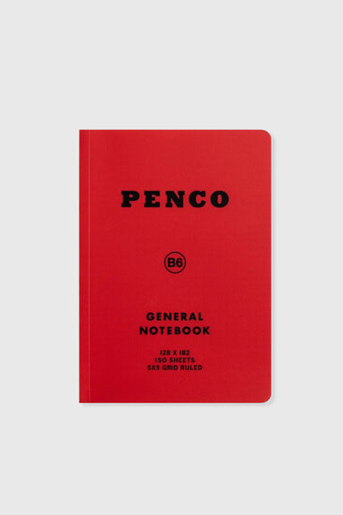 General Notebook Grid B6 - Red