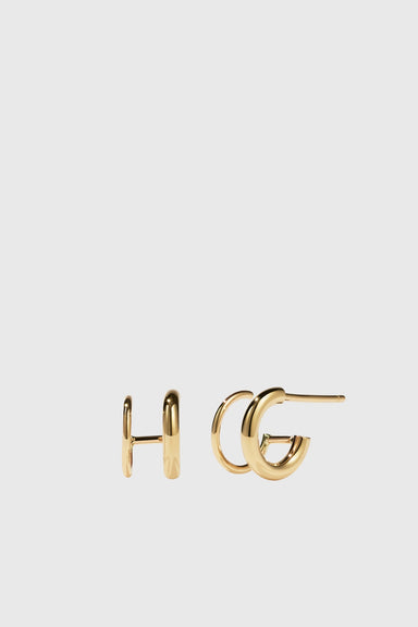 Hera Double Hoops - Gold Plated