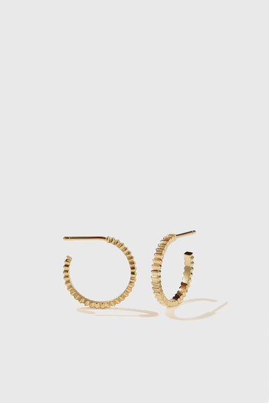 Solaire Hoop Earrings Medium - Gold Plated
