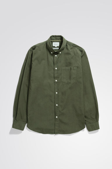 Anton Light Twill Shirt - Army Green