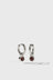 Cosmo Charm Hoop Earrings - Sterling Silver / Garnet