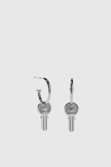 Key Signature Hoops - Sterling Silver