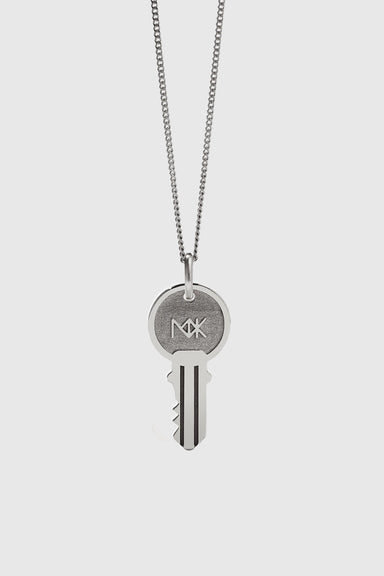 Key Charm Necklace - Sterling Silver