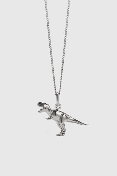 Dinosaur Charm Necklace - Sterling Silver