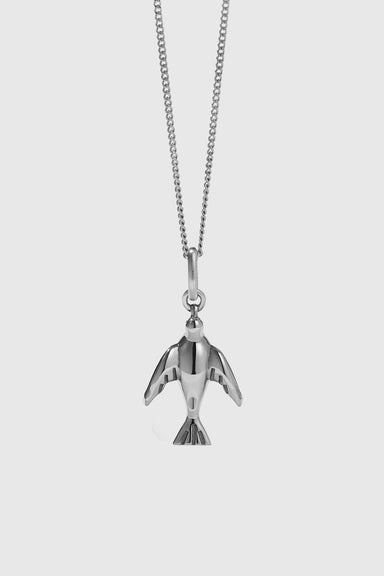 Dove Charm Necklace - Sterling Silver