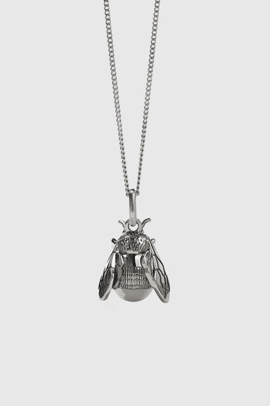 Bee Charm Necklace - Sterling Silver