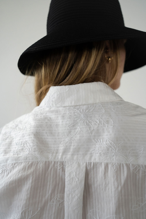 Robby Shirt - White Embroidery