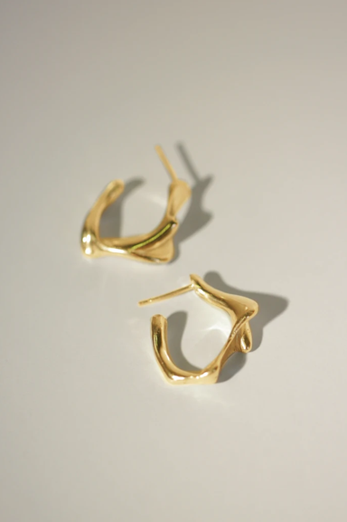 Shell Hoops - Gold Plated