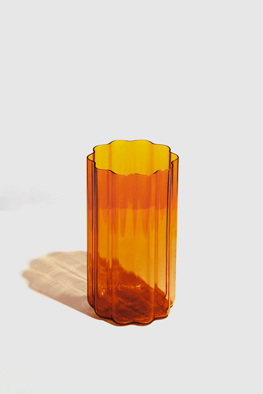Wave Vase - Amber