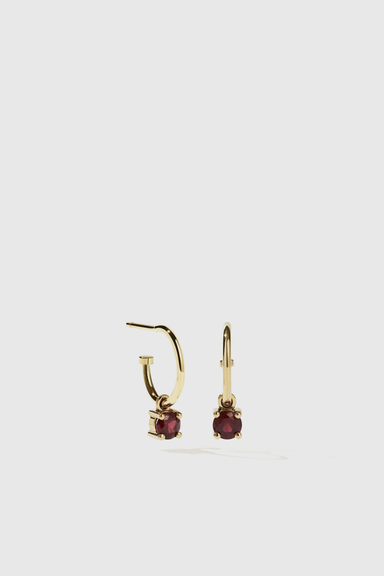 Della Earrings - 23ct Gold Plated / Garnet
