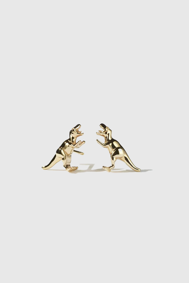 Dinosaur Stud Earrings - Gold Plated
