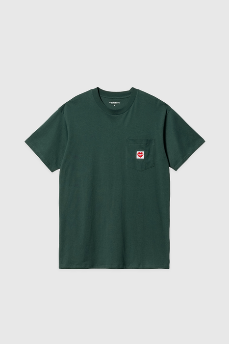 S/S Pocket Heart T-Shirt - Discovery Green
