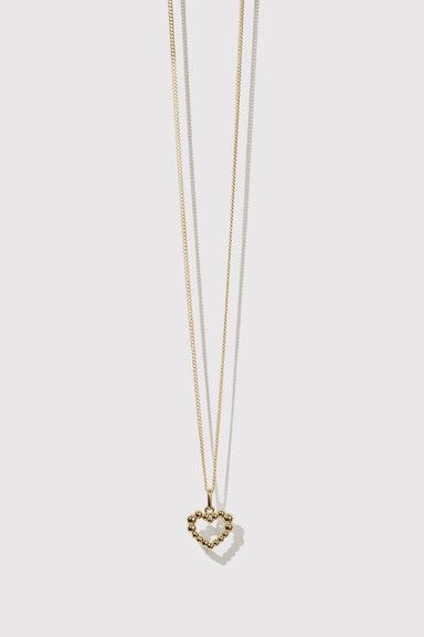 Fizzy Heart Charm Necklace - Gold Plated