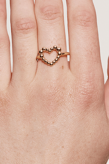 Fizzy Heart Ring - Gold Plated