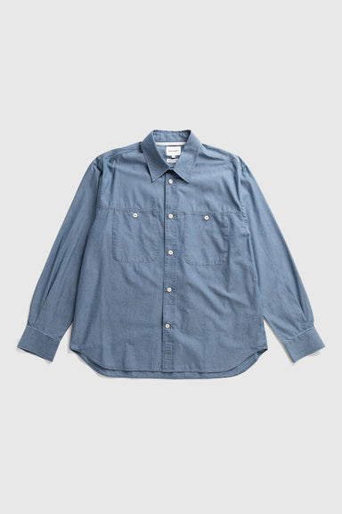Falster Chambray Oversize Shirt - Dark Blue