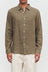Everyday Linen Long Sleeve Shirt - Dark Military