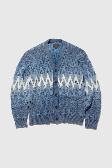 Cardigan Jacquard - Indigo Yarn