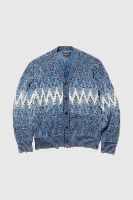 Cardigan Jacquard - Indigo Yarn