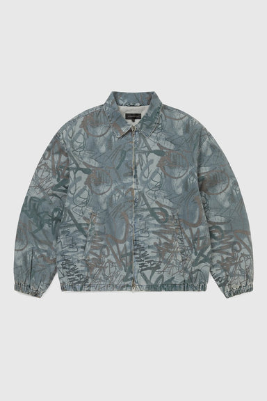 Denim Blouson Jacket - Script