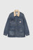 Warren Chore Coat - Blue / Dusty Hamilton Brown