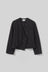 Cotton Twill Cropped Jacket - Blue Black