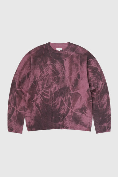 Abstract Web Knit Sweater - Magenta