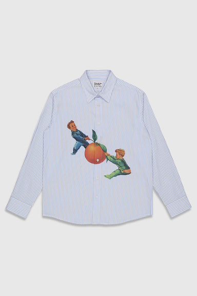 Orange Oxford Shirt - Blue / Cream
