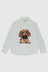 Puppy Shirt - Green / Cream