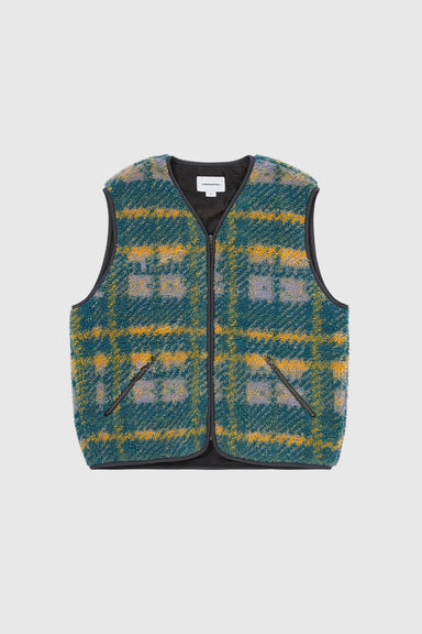 Fleece Check Vest - Lavender