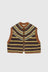 Multi Striped Vest - Brown