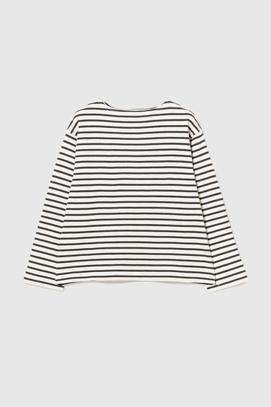 Elbow Patch Basque Long-sleeve T-Shirt - Ivory