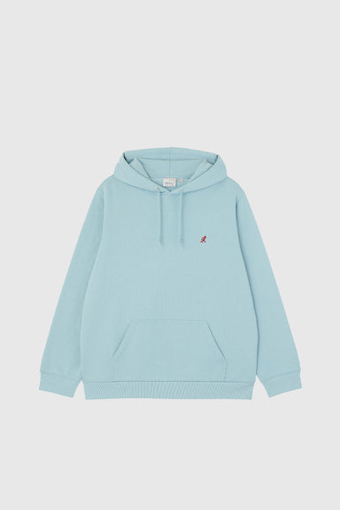 One Point Hooded Sweatshirt - Stone Blue