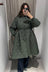 Nylon Quilting Hood Coat - Olive