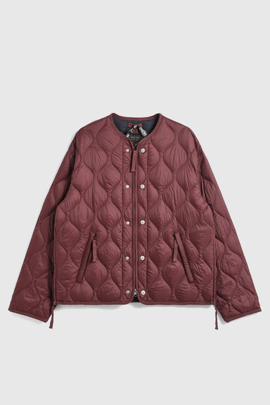 Soft Shell Military M65 Liner Double Zip Short Down Jacket - Azuki