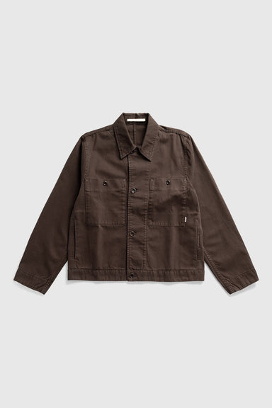 Arresskov Broken Twill Overshirt - Delicioso Brown