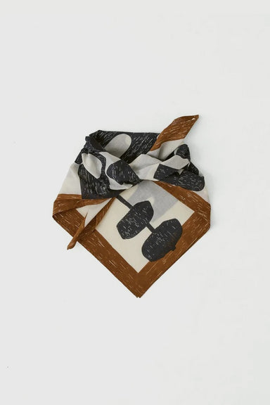 Totem Print Cotton Bandana - Slate