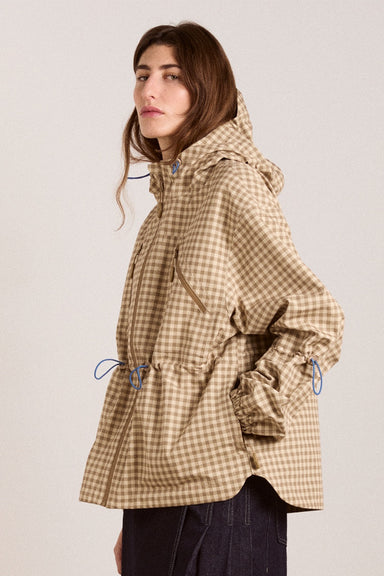 Matilda Raincoat - Gingham Brown