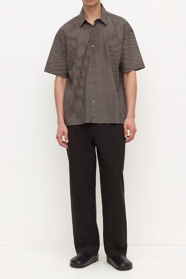 Alta Check Short Sleeve Shirt - Brown / Black Check