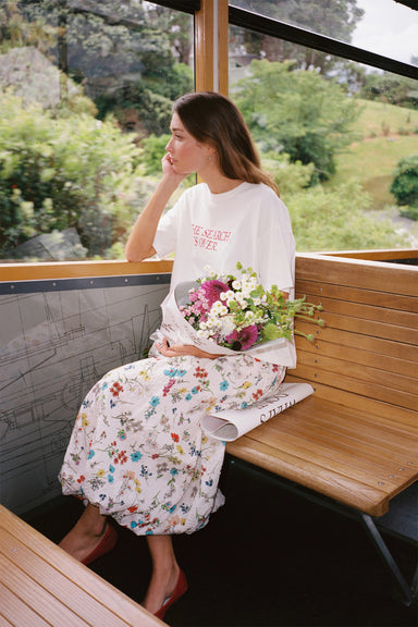 Occasionally Skirt - Cream Floral