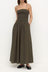 Connie Cotton Shirred Dress - Dark Military