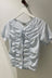 Crinkle Top - Powder Blue Stripe