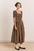 Molly Midi Dress - Cocoa Check