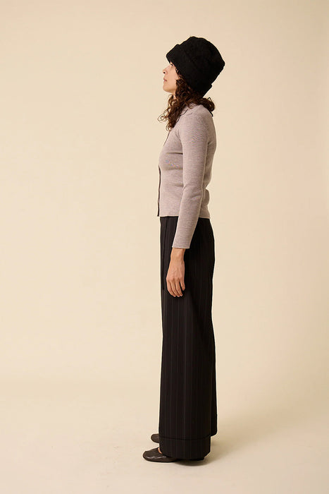 Ramona Trouser - Black Pinstripe