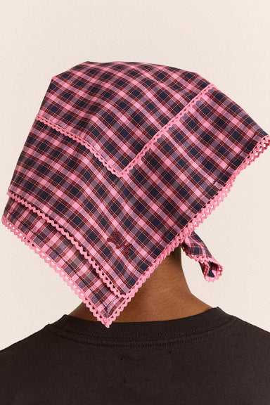 Headscarf - Magenta Check
