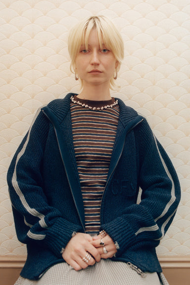 Murphy Striped Top - Navy