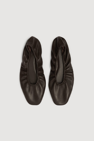 Marion Leather Ballet Flat - Ganache