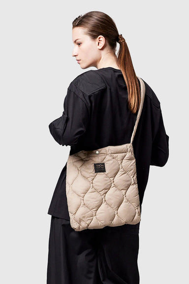 Military Cross Body Down Bag Medium - G.Beige